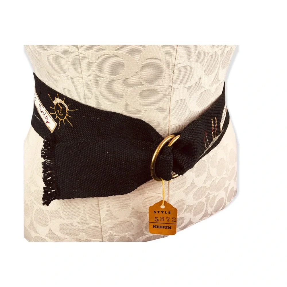 Womens Cloth Ring Closure Belt Mount Snow St Moritz 2